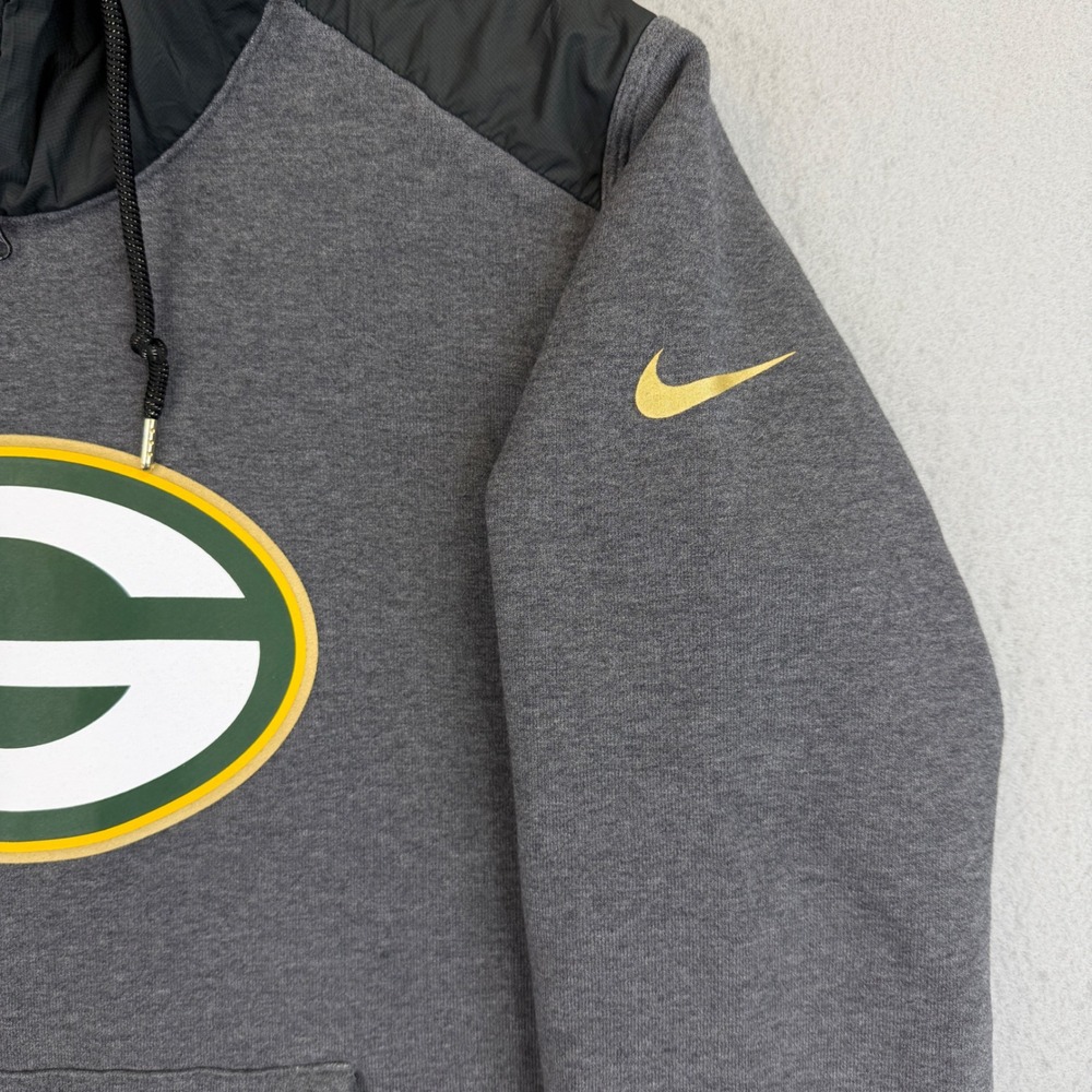 Nike Green Bay Packers Hoodie Mens Medium Grey NFL Football Pullover - Picture 4 of 10
